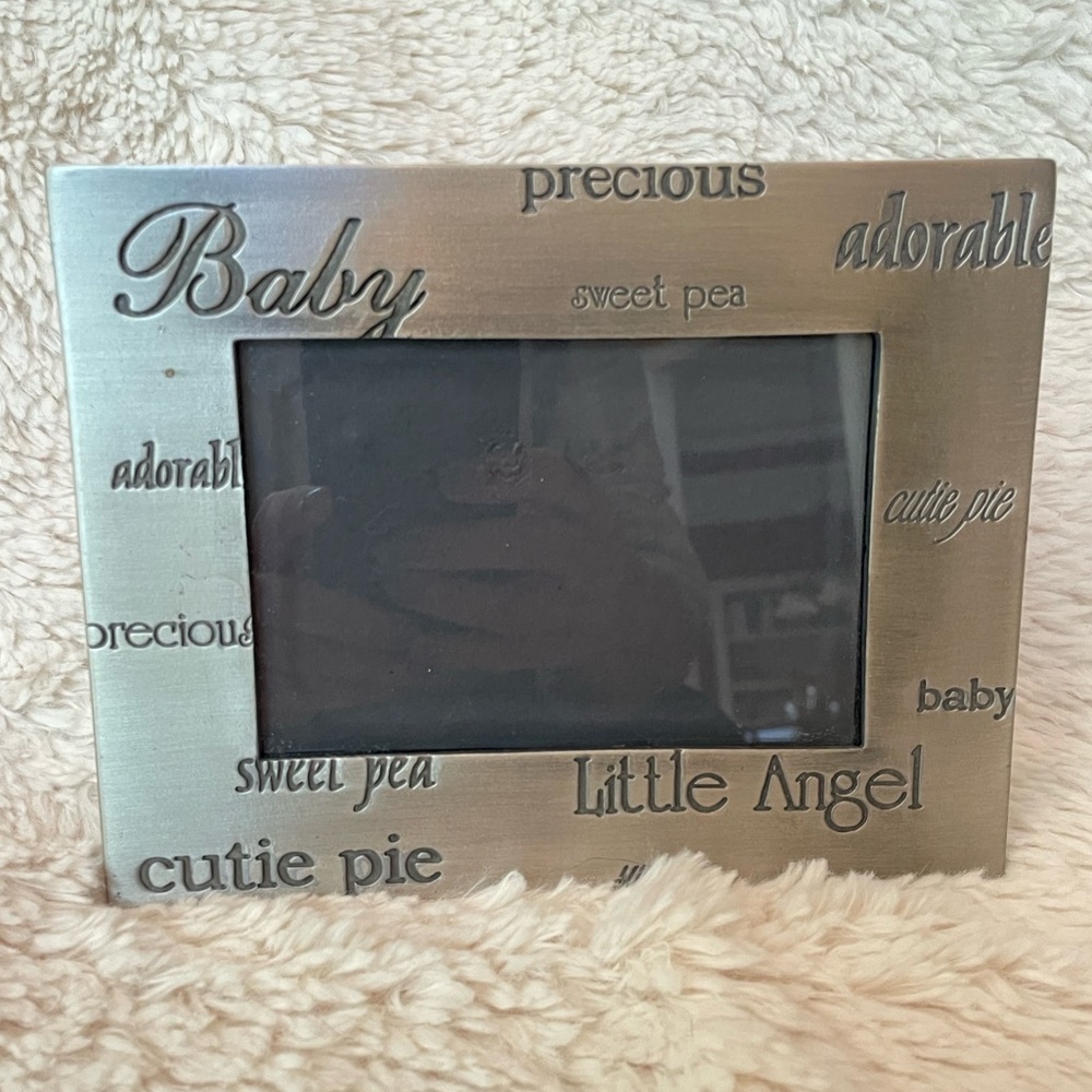 Fetco Baby Pewter Picture Frame 5" x 3.5"